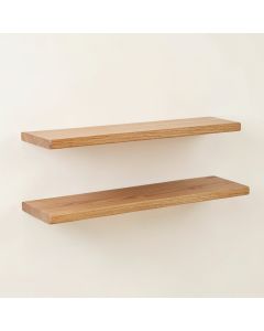 Carissa 2 Piece Poplar Solid Wood Floating Shelf (synthetic illustration; no displayed measurements)