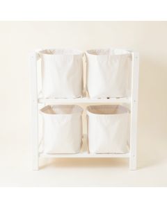 Lake Crossing Laundry Sorting Station With Plain Removable Bags - White (synthetic illustration; no displayed measurements)