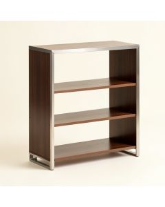 70 '' H X 80.7 '' W Stainless Steel Etagere Bookcase (synthetic illustration; no displayed measurements)