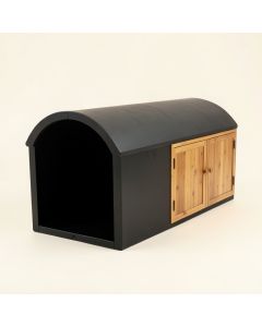 Briar Arc Empty Furniture-Style Litter Enclosure (synthetic illustration; no displayed measurements)