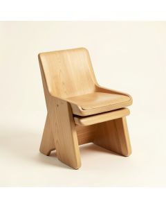 Natalina Solid Wood Stacking Side Chair (synthetic illustration; no displayed measurements)