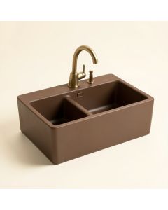 Elkay Fireclay 25 '' L X 19 '' W Farmhouse Kitchen Sink (synthetic illustration; no displayed measurements)