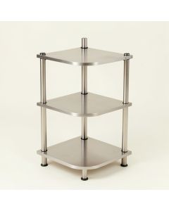 Thomson 3-Tier Stainless Steel Spring Tension Shower Corner Pole Caddy (synthetic illustration; no displayed measurements)