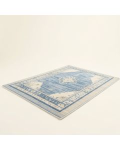 Ruggieri 2 Piece Looped/Hooked Synthetic Blue/Ivory Indoor Area Rug Set (synthetic illustration; no displayed measurements)