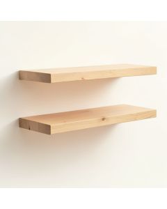 Bridgecliff 2 Piece Poplar Solid Wood Floating Shelf (synthetic illustration; no displayed measurements)