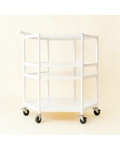 Slate Canyon Empty Rolling Workshop Cart - White (synthetic illustration; no displayed measurements)