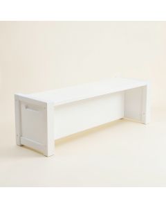 Cliff Branch Narrow Outdoor Storage Bench - White (synthetic illustration; no displayed measurements)