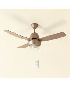 34 '' Fennec 4 - Blade Caged Ceiling Fan With Wall Control And Light Kit Included (synthetic illustration; no displayed measurements)