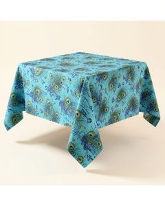Basehor Peacock Tablecloth (synthetic illustration; no displayed measurements)