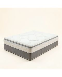 Serta Perfect Sleeper 13.75 '' Plush Pillow Top Hybrid Mattress And Box Spring Set (synthetic illustration; no displayed measurements)
