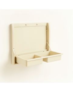 Clay Bluff Empty Wall-Mounted Tool Organizer Panel - Ivory (synthetic illustration; no displayed measurements)