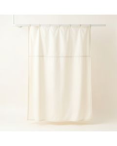 Elm Brook Shower Curtain Hanging Flat From A Plain Rod - Ivory (synthetic illustration; no displayed measurements)