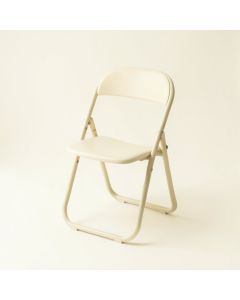 Willow Crest Folding Outdoor Chair - Ivory (synthetic illustration; no displayed measurements)