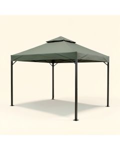 Double-Roofed 12 Ft. W X 10 Ft Steel Patio Gazebo (synthetic illustration; no displayed measurements)