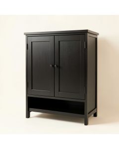 Shore Branch Wall-Mounted Laundry Cabinet - Black (synthetic illustration; no displayed measurements)