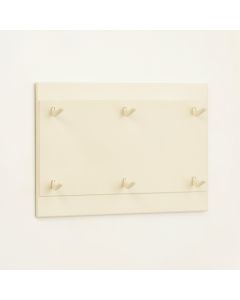 Meadow Crossing Empty Wall-Mounted Tool Organizer Panel - Ivory (synthetic illustration; no displayed measurements)