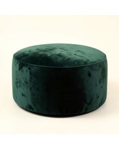 Pariaman 17 '' Wide Velvet Round Standard Ottoman (synthetic illustration; no displayed measurements)