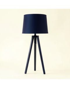 Clay Bluff Floor Lamp With A Plain Fabric Shade - Navy (synthetic illustration; no displayed measurements)