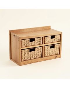 Gorton Willow Rectangle Organizer With Wall Baskets (synthetic illustration; no displayed measurements)