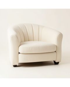 Birch Dell Upholstered Armchair - Ivory (synthetic illustration; no displayed measurements)