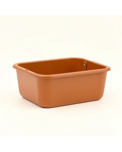 Bay Canyon Empty Railing Planter With Integral Brackets - Terracotta (synthetic illustration; no displayed measurements)