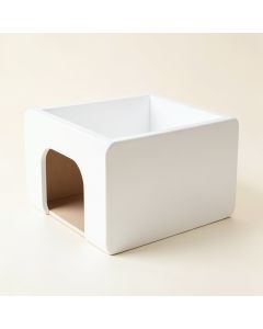 Maple Branch Empty Furniture-Style Litter Enclosure - White (synthetic illustration; no displayed measurements)