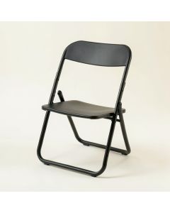 Elm Crossing Folding Outdoor Chair - Black (synthetic illustration; no displayed measurements)