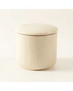 Elm Brook Storage Canister With Lid - Cream (synthetic illustration; no displayed measurements)