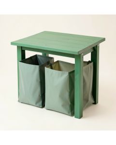 River Arc Laundry Sorting Station With Plain Removable Bags - Green (synthetic illustration; no displayed measurements)