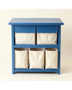 Bay Bluff Laundry Sorting Station With Plain Removable Bags - Blue (synthetic illustration; no displayed measurements)