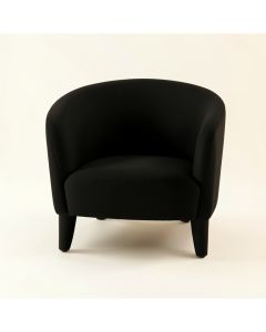 Holly Dell Upholstered Armchair - Black (synthetic illustration; no displayed measurements)