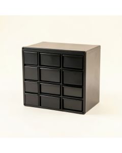 Olive Dale Small-Parts Storage Drawer Cabinet - Black (synthetic illustration; no displayed measurements)