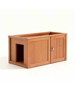 Linden Field Empty Furniture-Style Litter Enclosure - Terracotta (synthetic illustration; no displayed measurements)