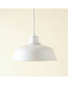 Rowan Canyon Pendant Light Suspended From One Plain Cable - White (synthetic illustration; no displayed measurements)