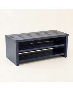 Hazel Bluff Shoe Storage Bench - Navy (synthetic illustration; no displayed measurements)