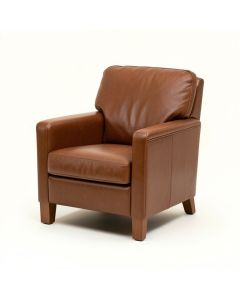 Nicola 32.5 '' Wide Top Grain Leather Armchair (synthetic illustration; no displayed measurements)