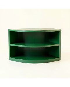 Pine Bend Low Bookcase - Green (synthetic illustration; no displayed measurements)