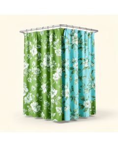 Ellari Floral Single Shower Curtain + Hooks (synthetic illustration; no displayed measurements)