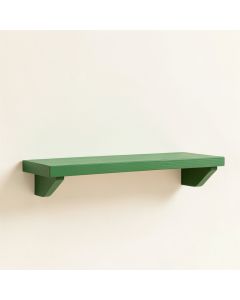 Oak Arc Wall-Mounted Shelf - Green (synthetic illustration; no displayed measurements)