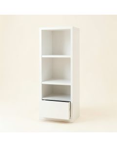 Aspen Dell Narrow Cubby Tower - White (synthetic illustration; no displayed measurements)