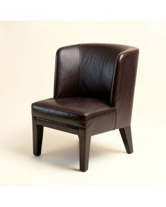 Leather Upholstered Dining Chair In , Espresso (synthetic illustration; no displayed measurements)