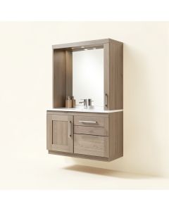 Letourneau 31 '' Wall-Mounted Single Bathroom Vanity (synthetic illustration; no displayed measurements)