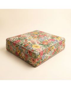 Vintage Floral Japanese 4 '' Cotton Futon Mattress (synthetic illustration; no displayed measurements)