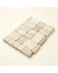 Blocki Interlocking Random Sized Natural Stone/Glass Mosaic Tile (synthetic illustration; no displayed measurements)