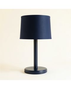 Field Bluff Table Lamp With A Plain Fabric Shade - Navy (synthetic illustration; no displayed measurements)