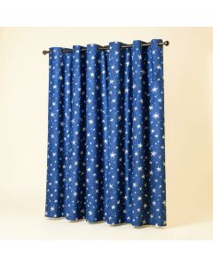 Stars And Dots In Disco Geometric Semi-Sheer Thermal Rod Pocket Single Curtain Panel (synthetic illustration; no displayed measurements)