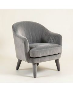 Slate Bend Upholstered Armchair - Gray (synthetic illustration; no displayed measurements)
