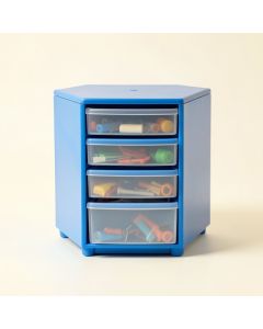 Ridge Branch Small-Parts Storage Drawer Cabinet - Blue (synthetic illustration; no displayed measurements)