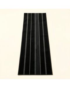 Ridge Bend Narrow Runner Rug - Black (synthetic illustration; no displayed measurements)