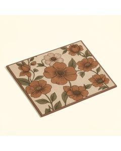 Fairview Rectangle Welcome Flower Painted Vinyl Back Painting 29 In . X (synthetic illustration; no displayed measurements)